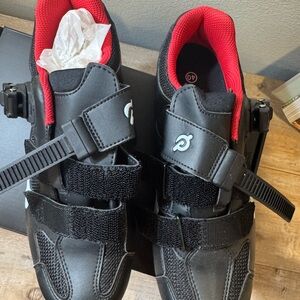 Peloton Black and Red Athletic Shoes